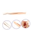 KAILIKETIY False Eyelash Applicator Tweezers Lash Extension Tweezers Dovetail Crescent Tip Stainless Steel Lash Clip for Applying Removing view 2