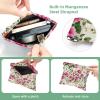 2Pcs Art Flower-773 Pocket Cosmetic Bag for Purses, Waterproof Makeup Bag Cosmetic Pouch, Portable No Zipper Makeup Bag view 3