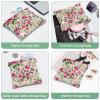 2Pcs Art Flower-773 Pocket Cosmetic Bag for Purses, Waterproof Makeup Bag Cosmetic Pouch, Portable No Zipper Makeup Bag view 4