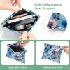 2Pcs Aesthetic Flower-698 Pocket Cosmetic Bag for Purses, Waterproof Makeup Bag Cosmetic Pouch, Portable No Zipper Makeup Bag view 3