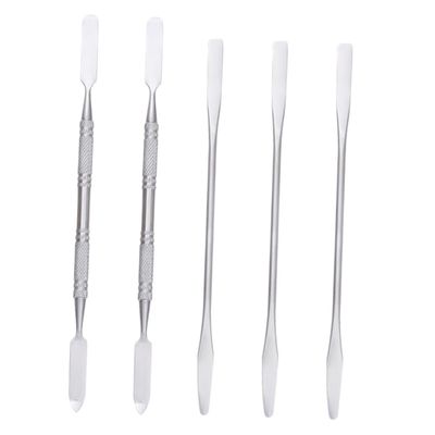 LIFKOME 5pcs Makeup Spatula Manicure Mixing Tool for Eyeshadow Foundation Skin Wax for Professional Salon Home Use Textured Grip for Easy Handling