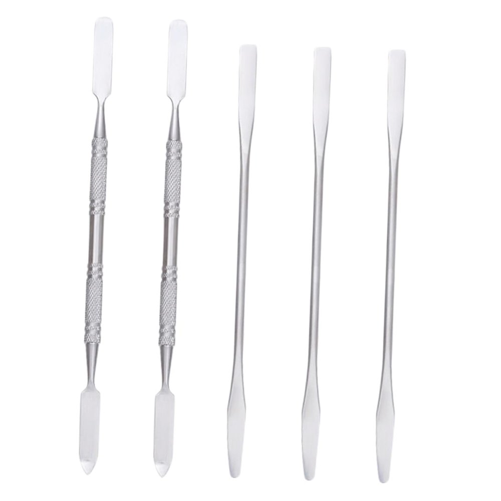 LIFKOME 5pcs Makeup Spatula Manicure Mixing Tool for Eyeshadow Foundation Skin Wax for Professional Salon Home Use Textured Grip for Easy Handling