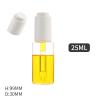 10/15/20/25/30ML Transparent Glass Dropper Bottles with White Concave Steps Press Cap with Threaded 20/410 for Essential Oils, Leak Proof Travel Bottles, Set of 12 (25ml) view 3
