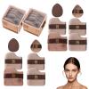 2 Box of 12 Pcs Guoxiaoniu Chocolate Color Quick Makeup Foundation Puff Set, Foundation Sponge Puff Cushion Puff Mini Powder Puff Collection view 1
