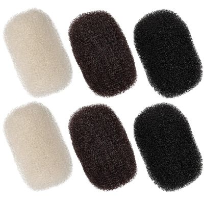 6-Piece Hair Volume Inserts Set, Nylon Base Shapers For Women, Professional Styling Tool For Updos, Beige, Brown, Black Options