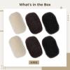6-Piece Hair Volume Inserts Set, Nylon Base Shapers For Women, Professional Styling Tool For Updos, Beige, Brown, Black Options view 4