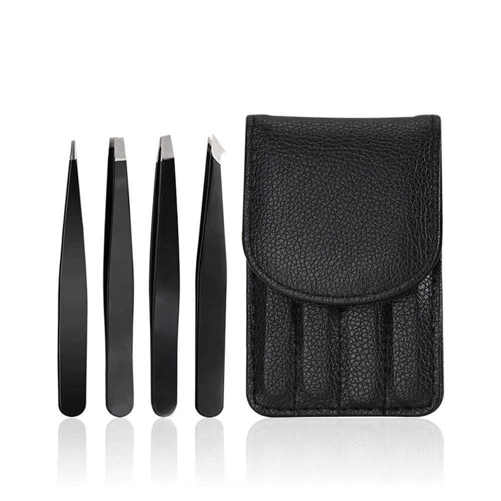 4Pcs/Set Professional Eyebrow Tweezers Eyebrow Hair Removal Clip Makeup Sets