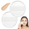 2Pcs Silicone Makeup Sponge, Clear Round Powder Puff Washable Makeup Applicator for Women Girls Non-Absorbent Cosmetic Beauty Sponge for Foundation, Concealer, Cream, Blush, Highlighter view 2
