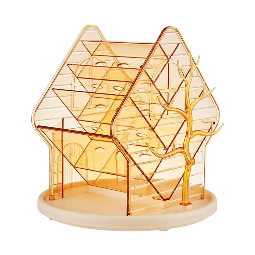 60 Degree Rotating Makeup Organizers Stylish Rotating Cosmetic Organizers Storage Rack for Home or Professional Use