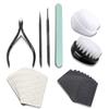 HaimiLiya Cuticle Pusher Cuticle Nipper Set, Russian Pre-Treatment Nail Pushers, Cuticle Remover with 100/180 Grit Sandpaper, 7mm Full Jaw Cuticle Trimmer, Nail Care for Manicure Pedicure Nail Art view 1
