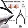 HaimiLiya Cuticle Pusher Cuticle Nipper Set, Russian Pre-Treatment Nail Pushers, Cuticle Remover with 100/180 Grit Sandpaper, 7mm Full Jaw Cuticle Trimmer, Nail Care for Manicure Pedicure Nail Art view 2