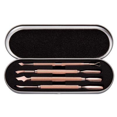 4pcs Cuticle Pusher Double-Ended Stainless Steel Shapes Repousse Cuticule Pusher for Manicure Nail Art Tool