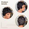 10 Cm Pixie Cut Wig For Black Women, 1B Natural Black Human Hair, Adjustable Cap With Comfortable Fit view 2
