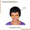 10 Cm Pixie Cut Wig For Black Women, 1B Natural Black Human Hair, Adjustable Cap With Comfortable Fit view 4