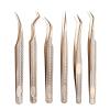 8 Kinds Eyelash Extension Tweezers for Classic Lashes Russian Volume Eyelashes Accept Make(E) view 1