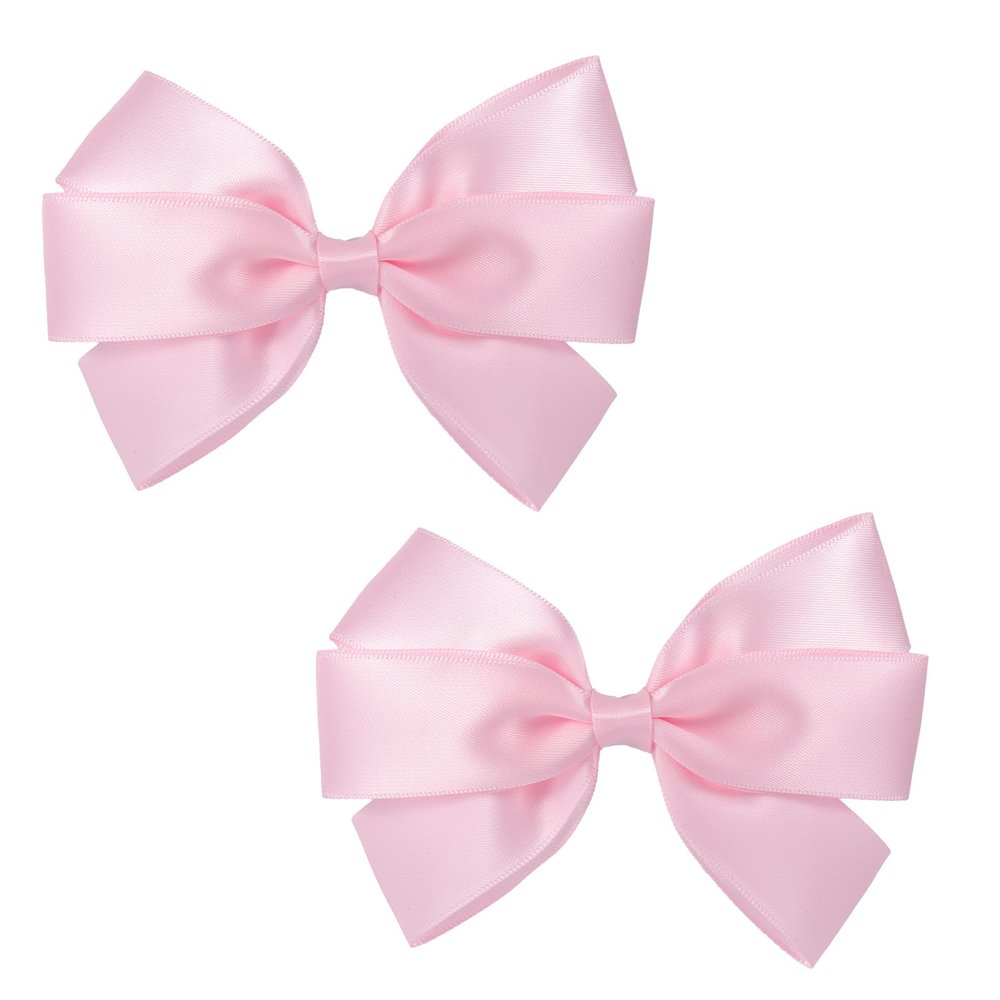 2pcs Pink Hair Bows for Women & Girl, 4.5in Hair Bowknots Barrettes with Alligator Clips Exquisite Hairstyle Accessory for Toddler Kids Teens