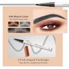 2 Pcs Microblading Eyebrow Pen, 2025 Upgraded 3D Waterproof 4-Tip Eyebrow Pencil, Natural Makeup Long-Lasting Fine Stroke Magic Eyebrow Pencil for Women Stay on All Day (Black(2 Pcs)) view 2
