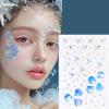 140 pcs Mermaid Face Gems & Seashell Rhinestones -Waterproof Self-Adhesive Face Jewels for Festival, Rave, Cosplay, Body Art (Pearl & Glitter) - Beach Party, Birthday, Carnival Makeup Accessories view 2