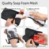 4 Pcs Soap Savers for Bar Soap, Exfoliating Bar Soap Pouch for Shower Holder Mesh Foaming Bag view 3