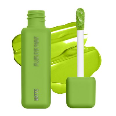 aboutface Matte Fluid Eye Paint Vertigo Flowers  High-Pigment Liquid Eyeshadow, Long-Lasting, No-Budge Matte Finish, Vegan & Cruelty-Free (Bright Green)