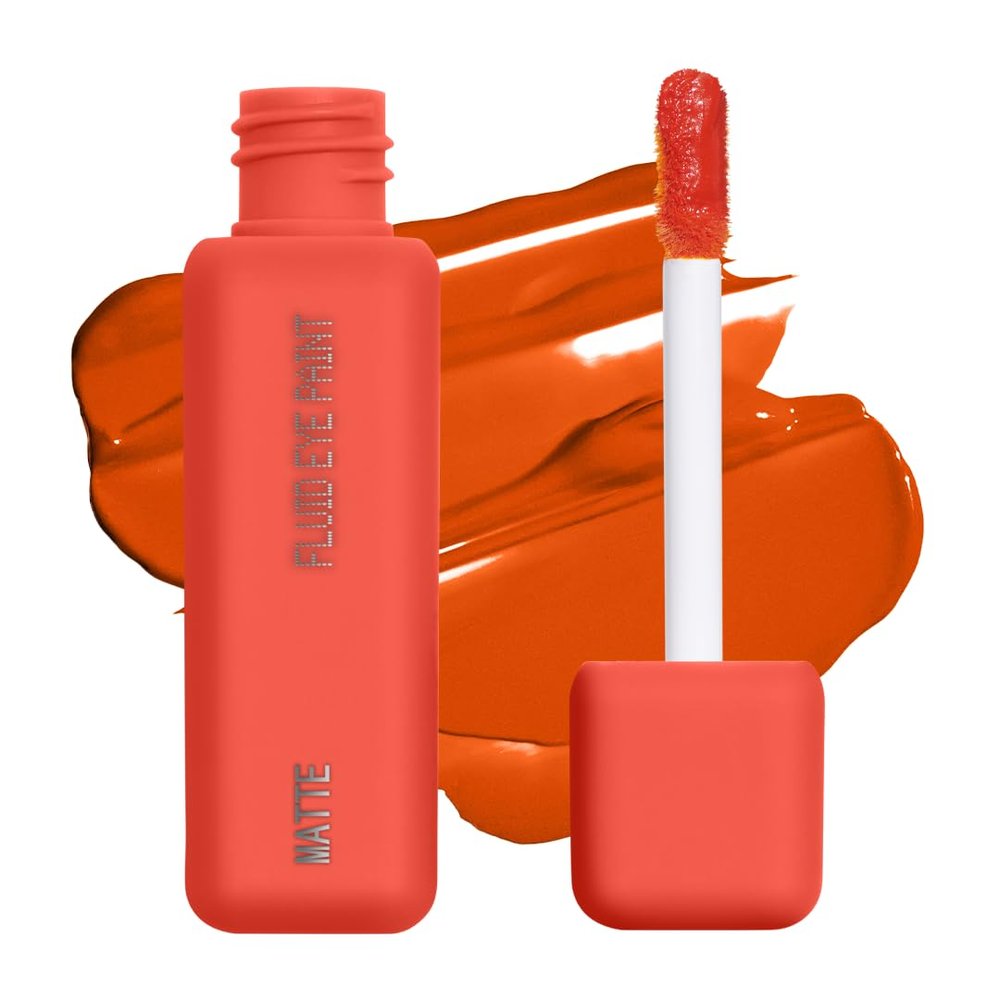 aboutface Matte Fluid Eye Paint Spectre High-Pigment Liquid Eyeshadow, Long-Lasting, No-Budge Matte Finish, Vegan & Cruelty-Free (Bright Red/Orange)