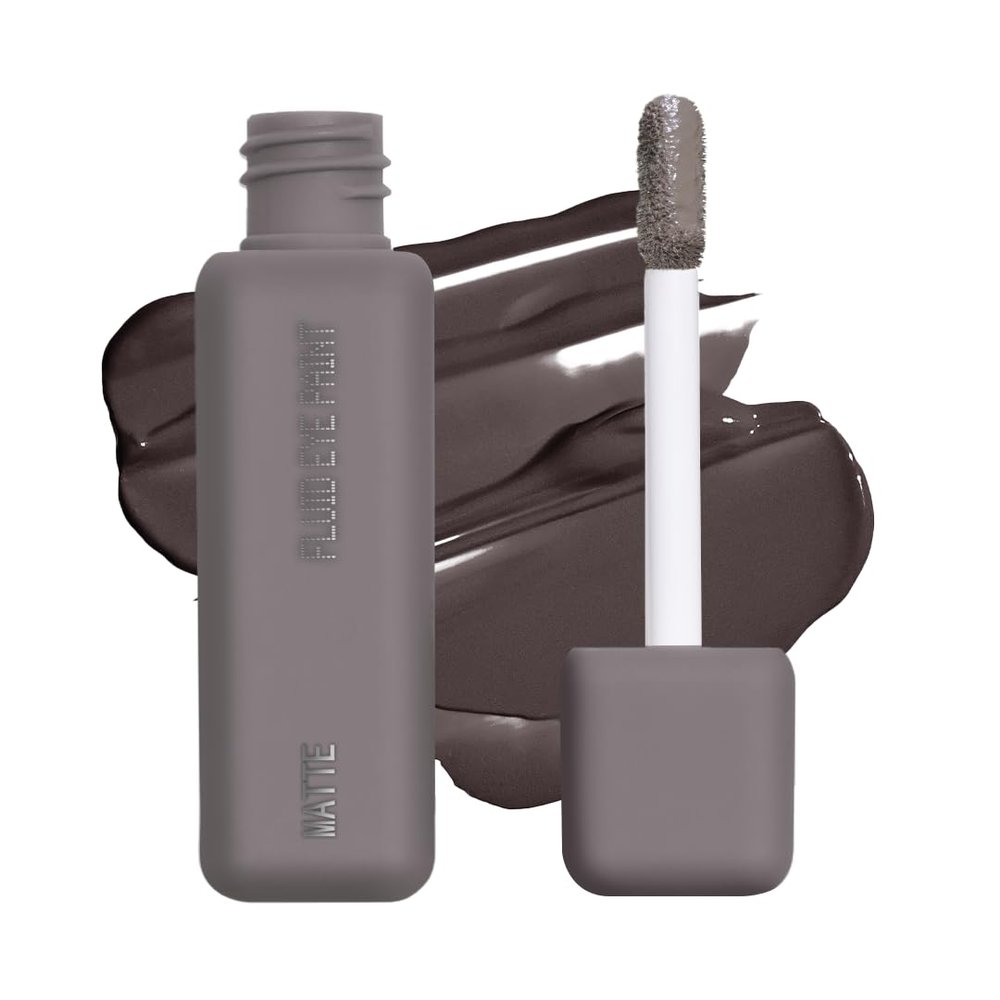about-face Matte Fluid Eye Paint Hidden Garden High-Pigment Liquid Eyeshadow, Long-Lasting, No-Budge Matte Finish, Vegan & Cruelty-Free (Deep Greige)