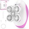 Electric Razors for Women,Rechargeable Body Shaver, Wet and Dry Use, Cordless Electric Razor Hair Remover Anti-Slip Lady Trimmer for Women's Leg, Hand, Bikini and Face Sensitive Skin (5 Head-Rose) view 1