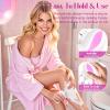 Electric Razors for Women,Rechargeable Body Shaver, Wet and Dry Use, Cordless Electric Razor Hair Remover Anti-Slip Lady Trimmer for Women's Leg, Hand, Bikini and Face Sensitive Skin (5 Head-Rose) view 3