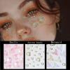 140 pcs Pink Mermaid Face Gems - Glitter Shells Face Rhinestones for Women Girls- Pearls Mermaid Tail Shell Bead Design Self-Adhesive Jewelry for Face Hair Nail Body Party Makeup Decoration view 3