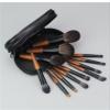 12 Pcs Mini Makeup Brush Set - Soft Fibre Hair Eyeshadow & Contour Brushes with Wooden Handle and Aluminum Ferrule(A) view 3