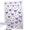 140 pcs Mermaid Face Gems - Shells Face Tattoo Stickers with Rhinestones - Ideal for Party Makeup, Cosplay & Beach Themed Events (butterfly-purple) view 4