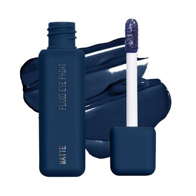 about-face Matte Fluid Eye Paint Lost Unfound  High-Pigment Liquid Eyeshadow, Long-Lasting, No-Budge Matte Finish, Vegan & Cruelty-Free (Midnight Blue)