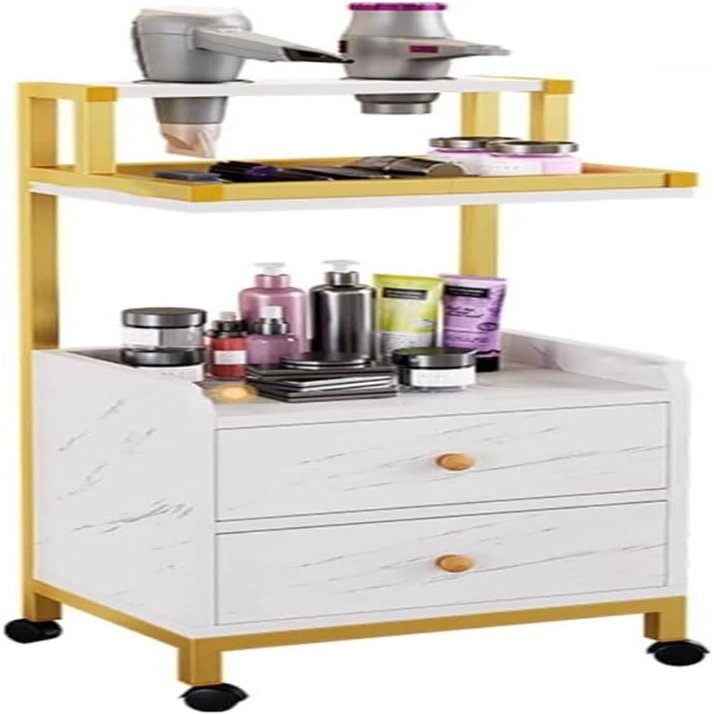 Gold Trolleys, Mobile Storage Cabinets, for Beauty Salons and Hair Salons