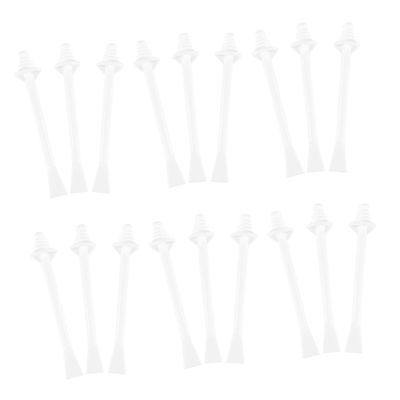 FRCOLOR 20pcs Disposable Nose Wax Sticks Applicators for Nose Hair Removal Plastic Hair Removal Waxing Applicators Smooth Grip for Easy Use