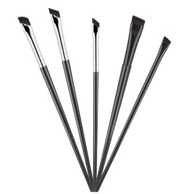 5Pcs Thin Eyeliner Brushes Angled Eyebrow Concealer Brushes Flat Angle Eye Makeup Brush for Eyebrow Corrector Eye Brow Brush for Women Precision Lining Beauty Cosmetic Tool