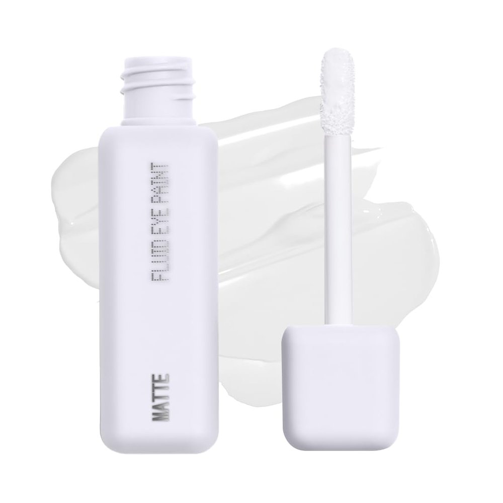 about-face Matte Fluid Eye Paint White Noise  High-Pigment Liquid Eyeshadow, Long-Lasting, No-Budge Matte Finish, Vegan & Cruelty-Free (White)
