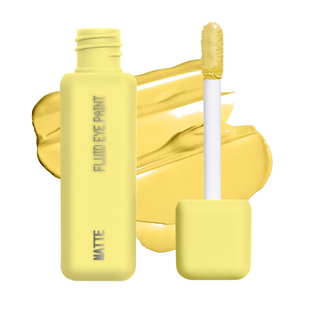 about-face Matte Fluid Eye Paint Incoming High-Pigment Liquid Eyeshadow, Long-Lasting, No-Budge Matte Finish, Vegan & Cruelty-Free (Mellow Yellow)