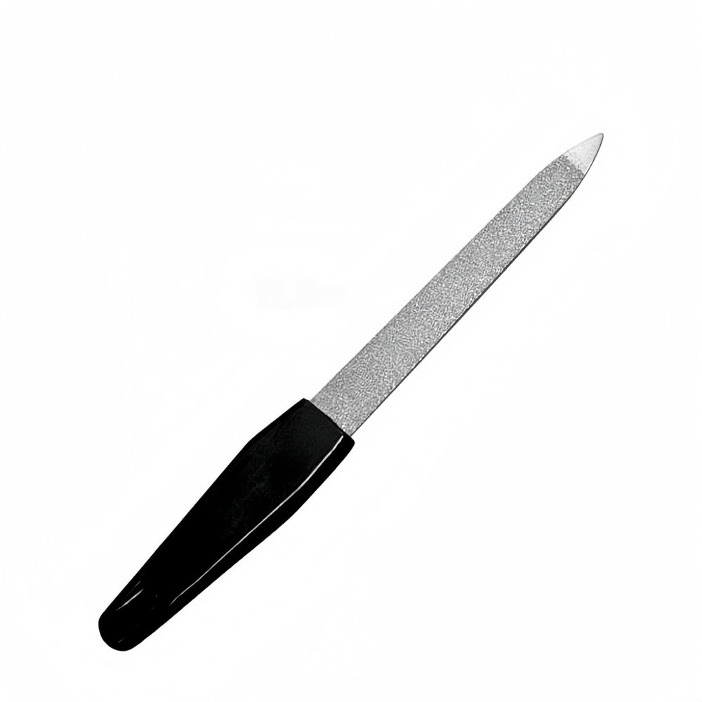 2 PCS Double Side Metal Manicure/Pedicure Nail File with Black Handle