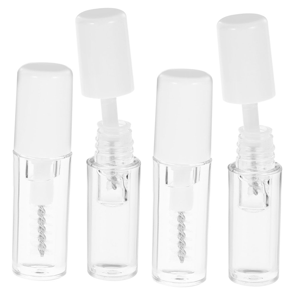 FRCOLOR Mini Eyebrow Setting Gel 4pcs Sweat-Proof Brow Fixing Liquid for Women Gel Brush for Salon Makeup and Everyday Use