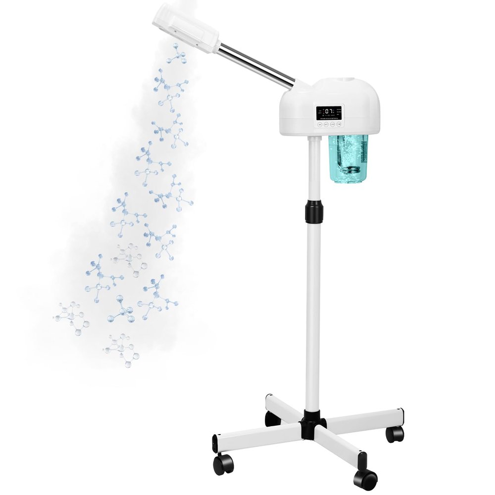 Professional Facial Steamer, Hot Mist Spray & Ozone, Face Steamer with Timer Function, Vaporizador Facial Steamer Machine for Estheticians, Home & SPA Salon