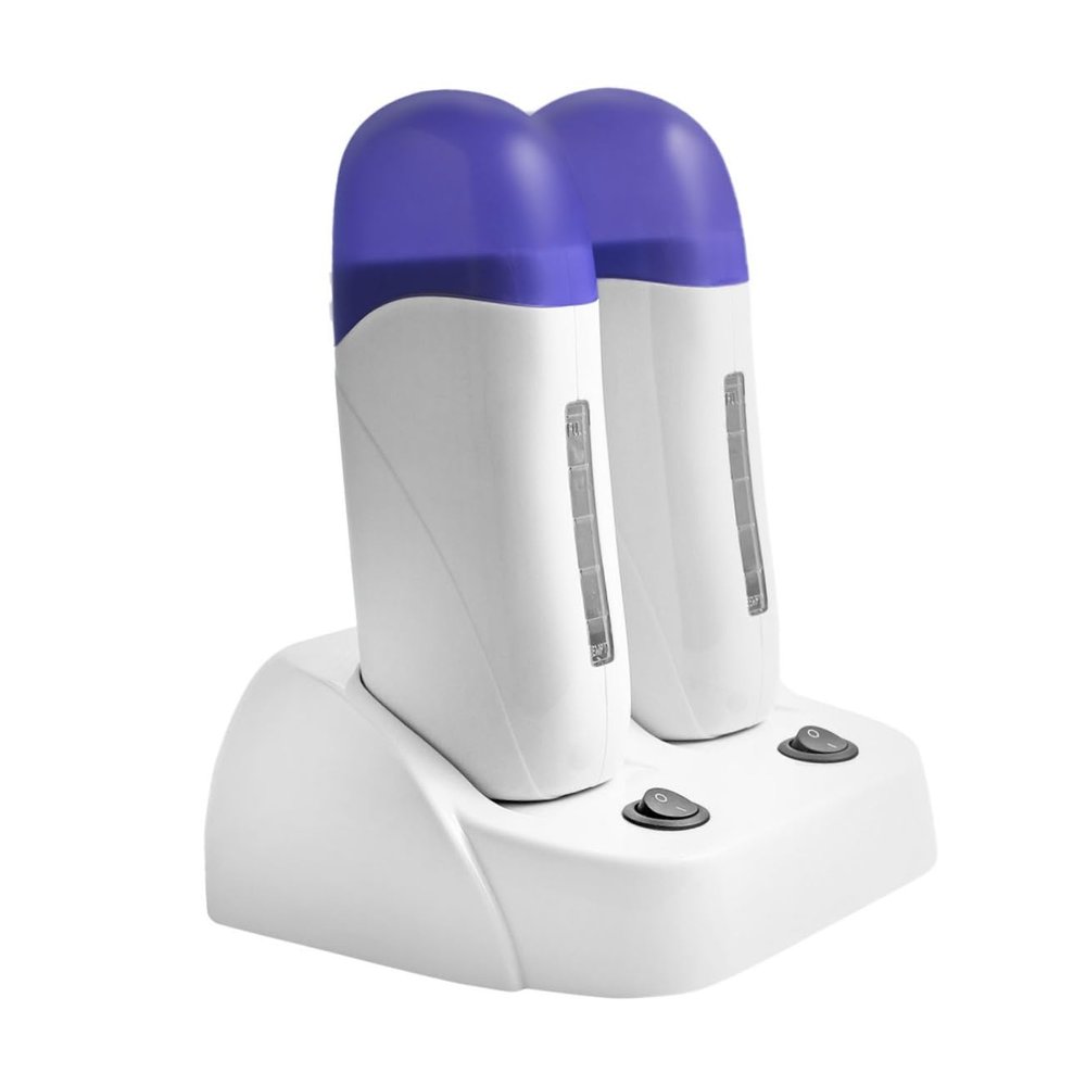 Beaupretty Dual Seat Wax Warmer Machine 1 Set Multifunctional Hair Removal Heater with See-Through Lid for Women Compatible with Wax Sticks for Home and Travel
