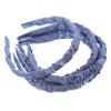 NOLITOY 5pcs Ruched Satin Headband for Women Elegant Non-slip Blue Hair Hoops for Face Washing and Outings Fashionable Headwear for Halloween and Christmas view 1
