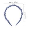 NOLITOY 5pcs Ruched Satin Headband for Women Elegant Non-slip Blue Hair Hoops for Face Washing and Outings Fashionable Headwear for Halloween and Christmas view 2