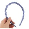 NOLITOY 5pcs Ruched Satin Headband for Women Elegant Non-slip Blue Hair Hoops for Face Washing and Outings Fashionable Headwear for Halloween and Christmas view 3