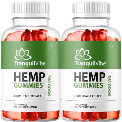 (2 Pack) Tranquil Vibe Gummies, Official Tranquil VibeGummies Formula Reviews, TranquilVibe Gummies, 60 Gummies for 2 Months