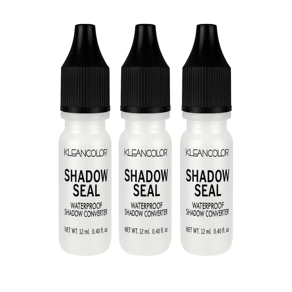 Kleancolor Shadow Seal Waterproof Liquid Converter for Eyeshadow & Pigments, 0.4 Fl Oz, Clear (Pack of 3)