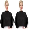 ForPro Low Fluorine Makeup Cape, Professional Mid-Length Beauty Cape with Adjustable Velcro Closure, 27.5" x 30", Black (Pack of 2) view 1