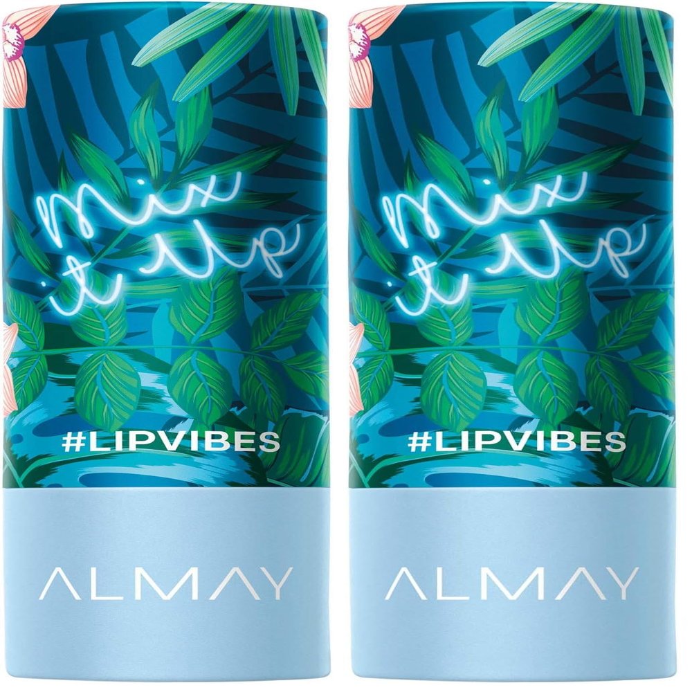 Almay Lip Vibes, Mix it Up, 0.14 Ounce, lipstick topper (Pack of 2)