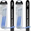 About Face Pro-Premium Facial Razors - 3 Beauty Groomers for Hair Removal, Ideal for Shaving, Exfoliating, Dermaplaning and Brow Shaping, Japanese Stainless Steel Gently Removes Facial Hair view 1