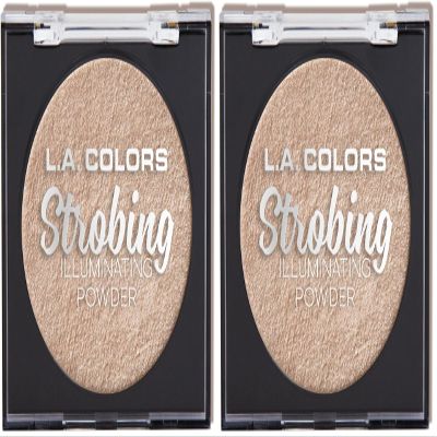 L.A. COLORS Strobing Powder, Champagne CSP256 (Pack of 2)